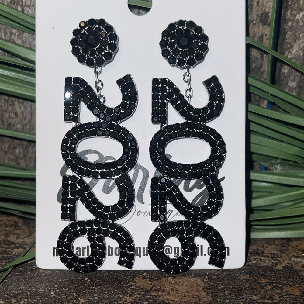 Elegant Black Statement Earrings